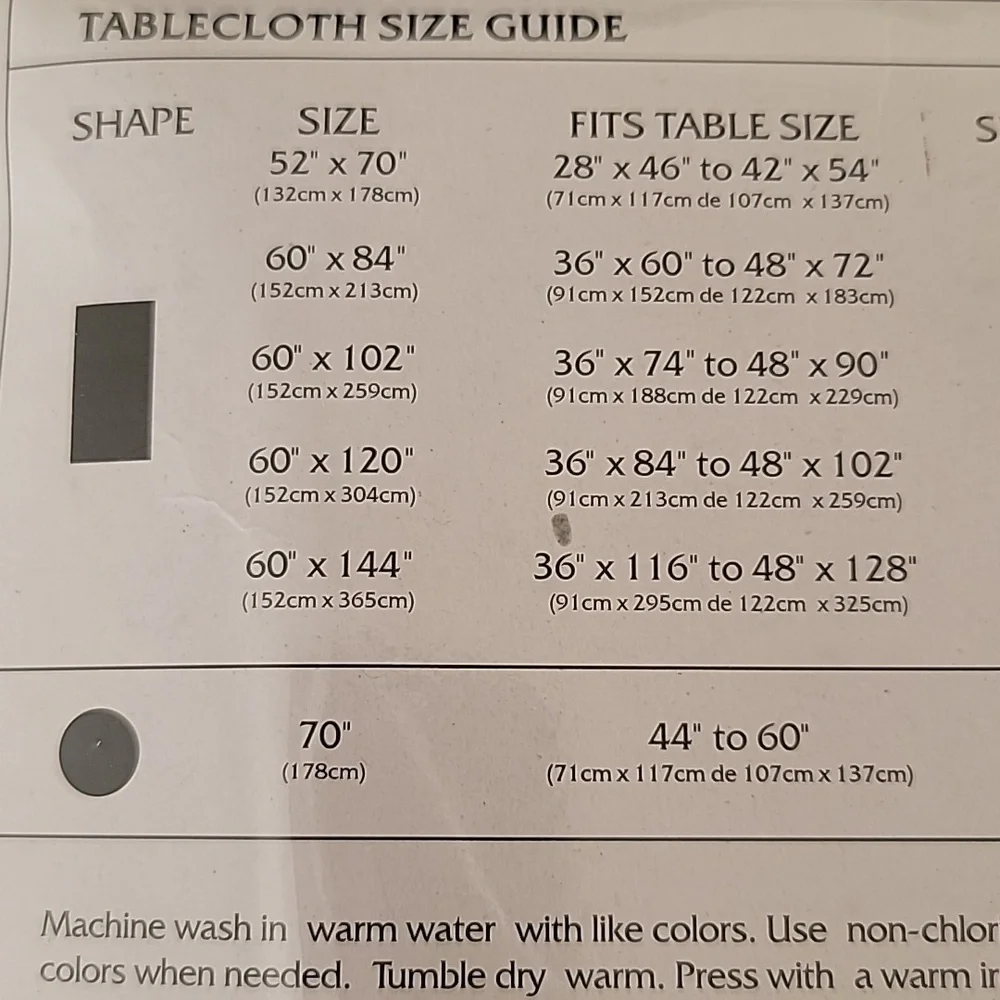 Satin Stripe Fabric Tablecloth, 60